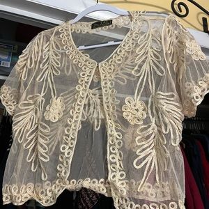 Beautiful fancy sleeveless dress topper ‘bolero’ .